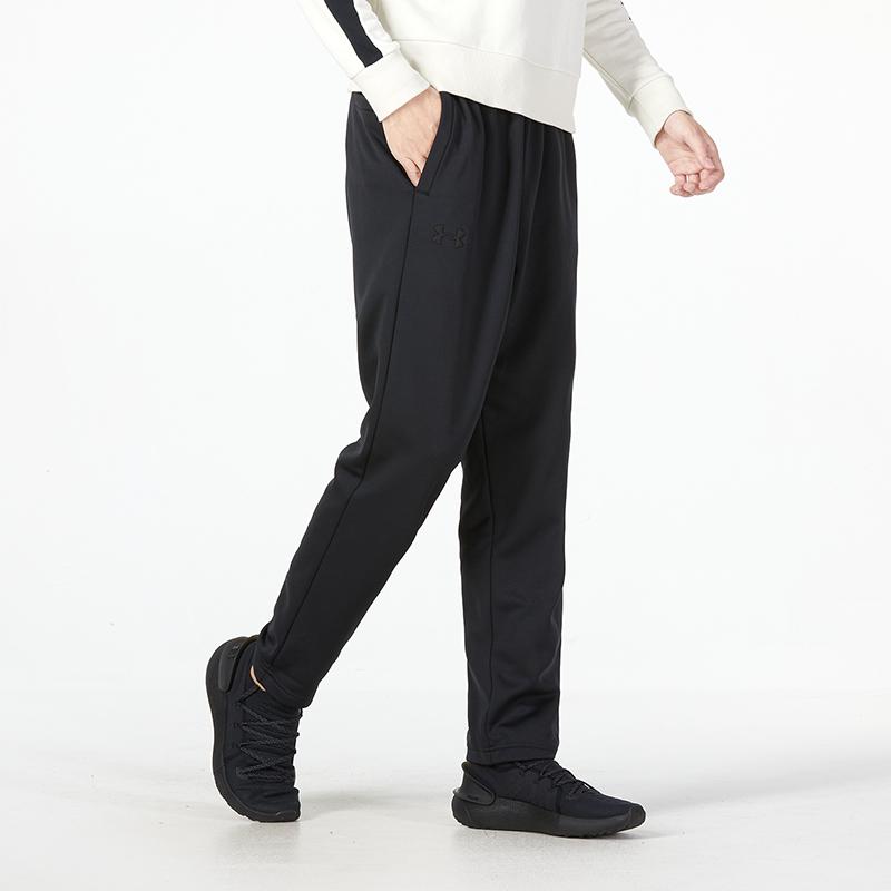 Under Armour Solid Color Sports Knit Casual Pants Men Bottoms Black 1373360-001