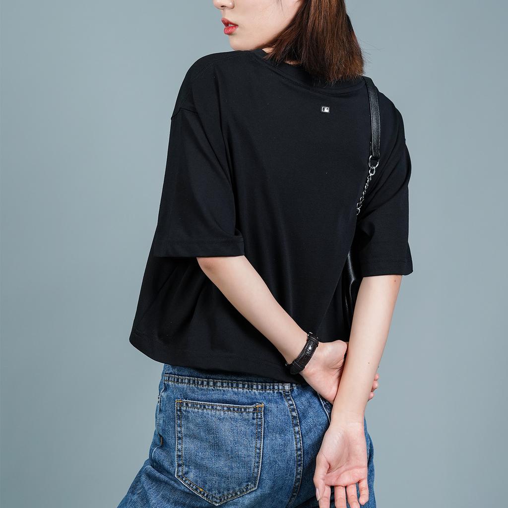 New MLB Straight T Shirt Women's Black 31TSW3131-50L