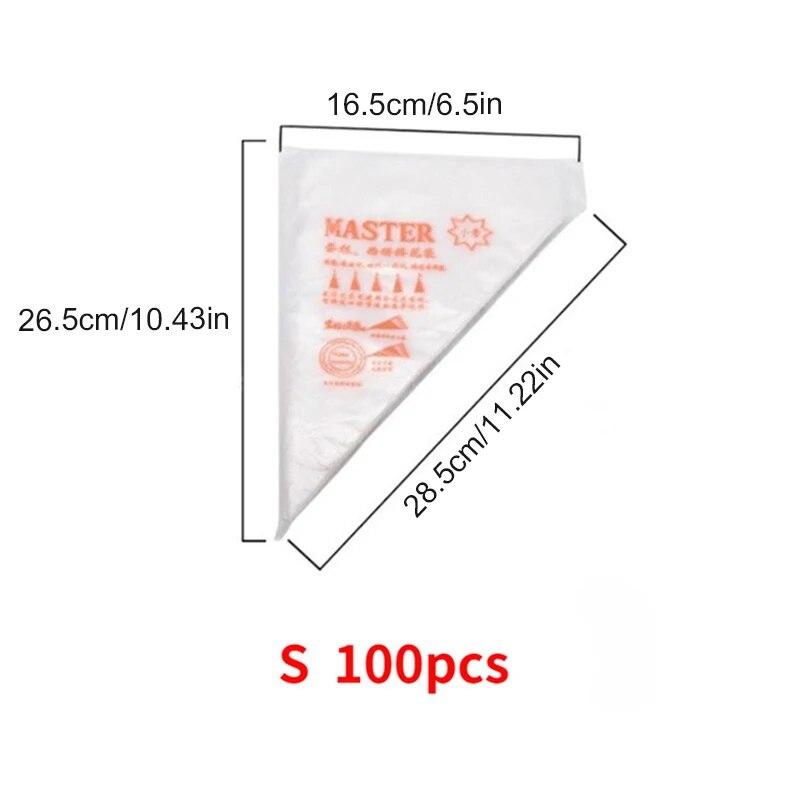 100ks laminovací sáček s tryskou Plastová Jednorázová průhledná Malá velikost Sáček na smetanový dort Sáček na pečení Dezert na pečení Kuchyňské pomůcky