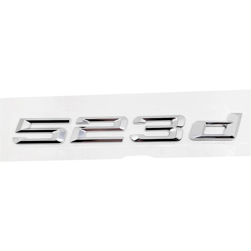 ABS Car Rear Trunk Letters Logo Badge Emblem Sticker For BMW 5 Series 520d 525d 528d 530d 535d 540d 550d E39 E60 E61 F10 F11 G30