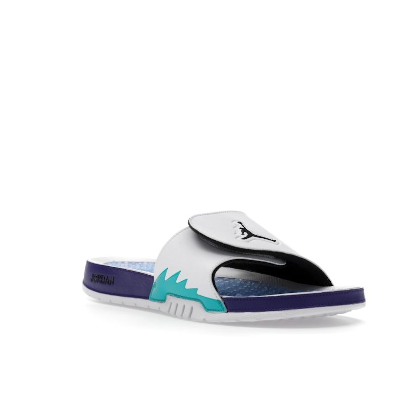 Air Jordan Jordan Hydro 5 Retro Slide Grape 2025 Men Sneakers White New-Emerald Grape-Ice 555501-103