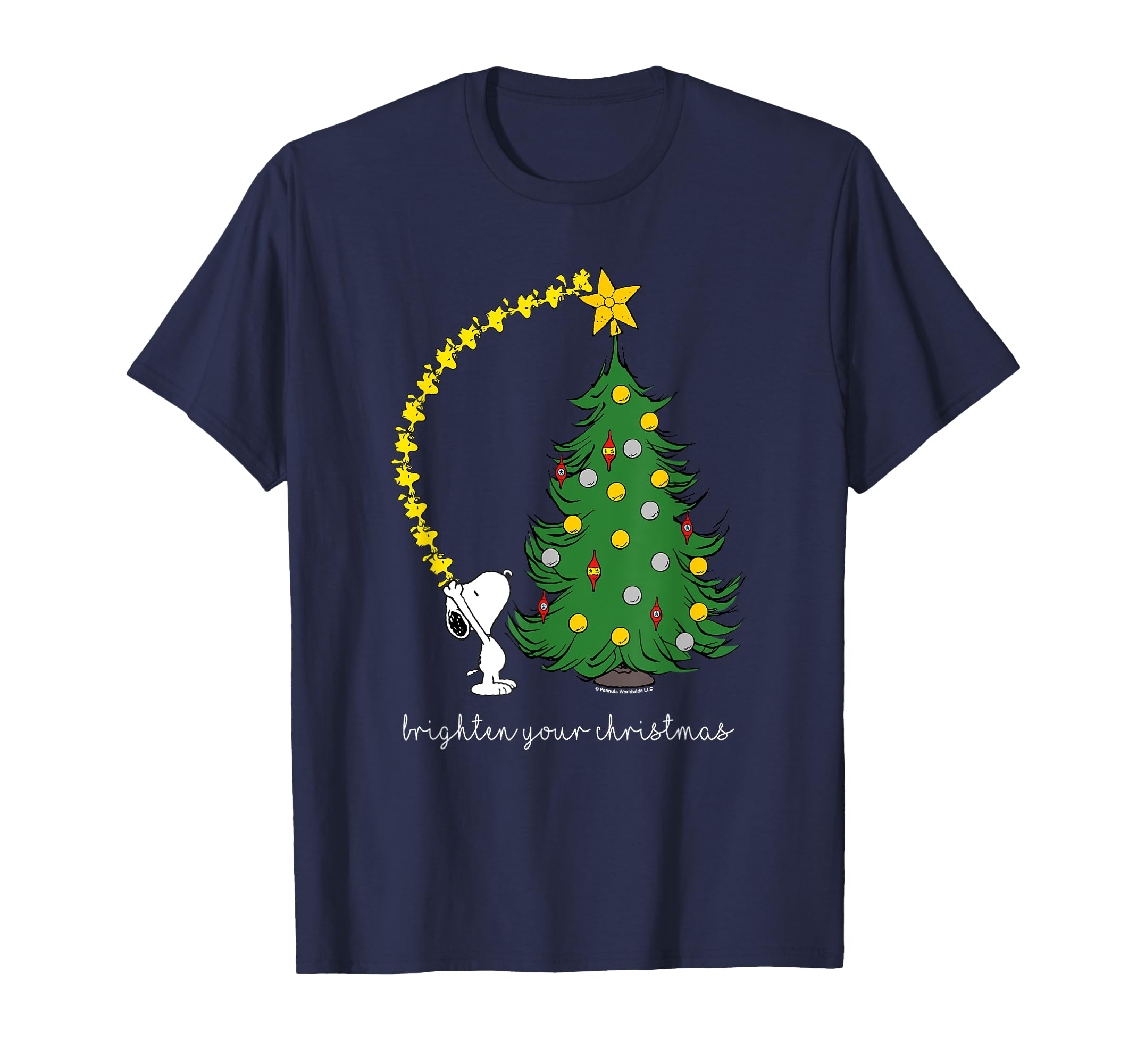 

Футболка PEANUTS Snoopy Woodstock Brighten Christmas синий