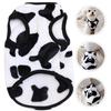 Pet Warm Vest Coral Fleece Dog Clothes Cow Prints Adorable Winter Dog Cat Costume Soft Comfortable Outdoor Wear