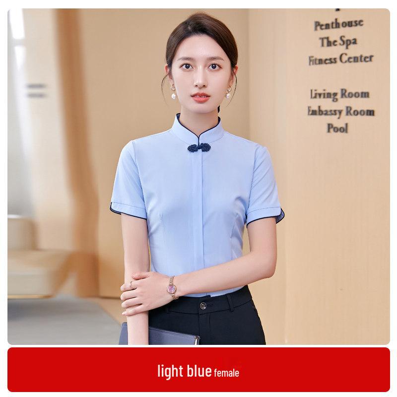 

Women s Professional Short Sleeve Shirt for Hotel Front Desk & Reception Team Leaders 3XL
