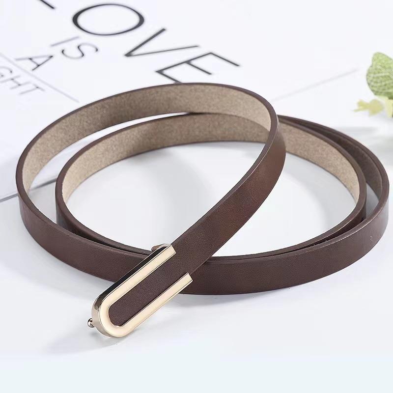 Givan Paul Real Cowhide Fashion Women Versatile Smooth Buckle Belt Women Decorative Suit Trouser Belt Waist