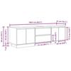 VidaXL Meuble TV avec lumières LED chêne sonoma 160,5x41x50 cm, support TV, meuble télé, meuble multimédia, banc TV, meuble 3328428