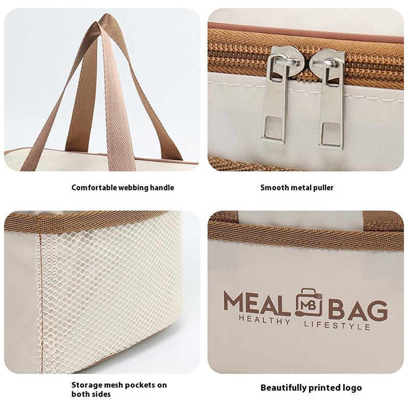 Insulated Lunch Bag Large Capacity Thermal Tote With Oxford Fabric And Aluminum Foil Leakproof Cooler For Picnic Office Travel