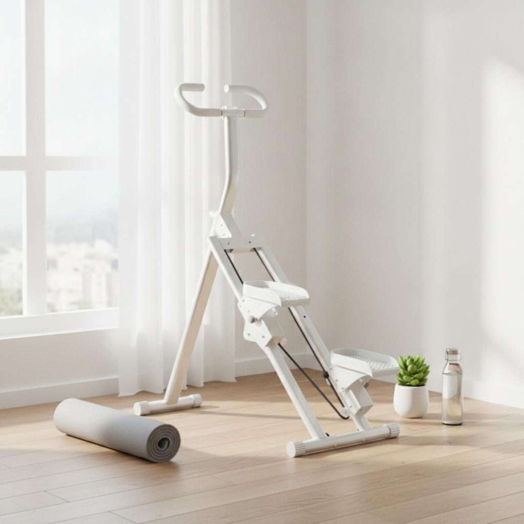 Stair Stepper with Handlebars Foldable Climbing Machine Adjustable Climber