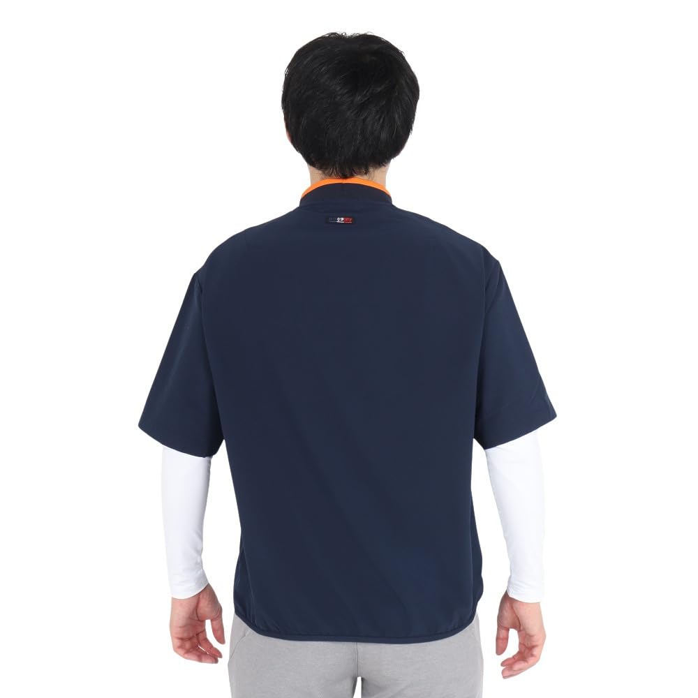 Coq Sportif Pullover With Short Sleeve Cut and Light Rain Golf LG4FTZ00M NV00 [Le Golf] [Stretch Forcer] Inner, Sew, Lightweight, Compatible, Men's