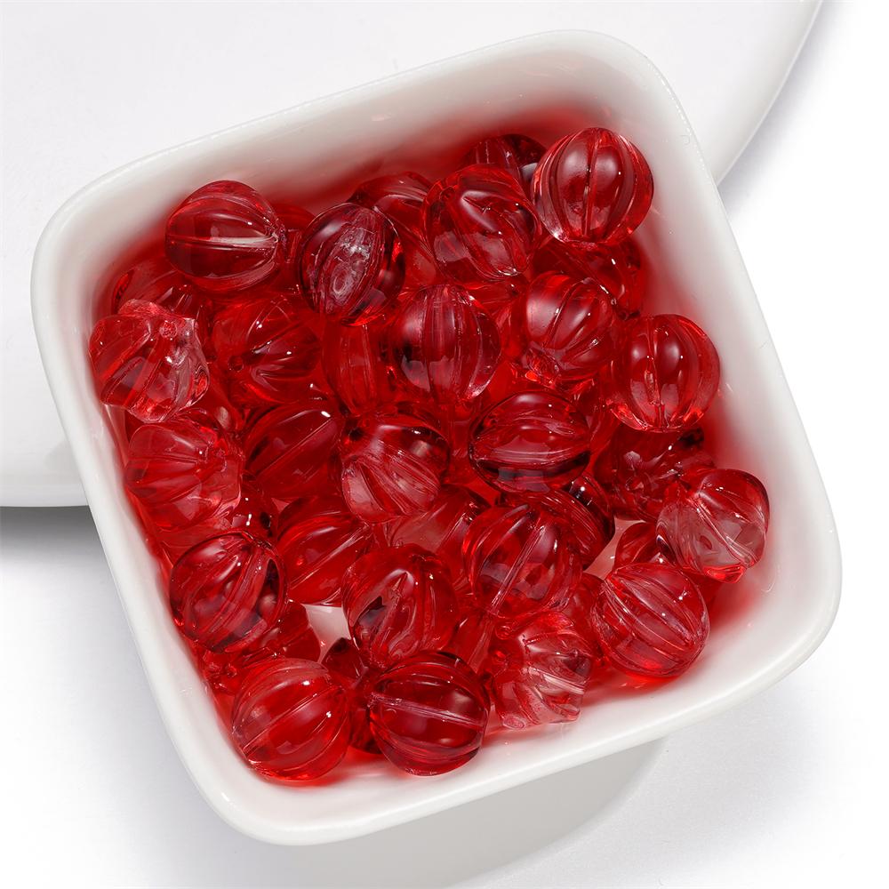 20/50pcs 8mm Glass Pumpkin Beads Spacer Bead for Bracelet Necklace Earrings Keychain DIY Halloween Jewelry Making Accessories