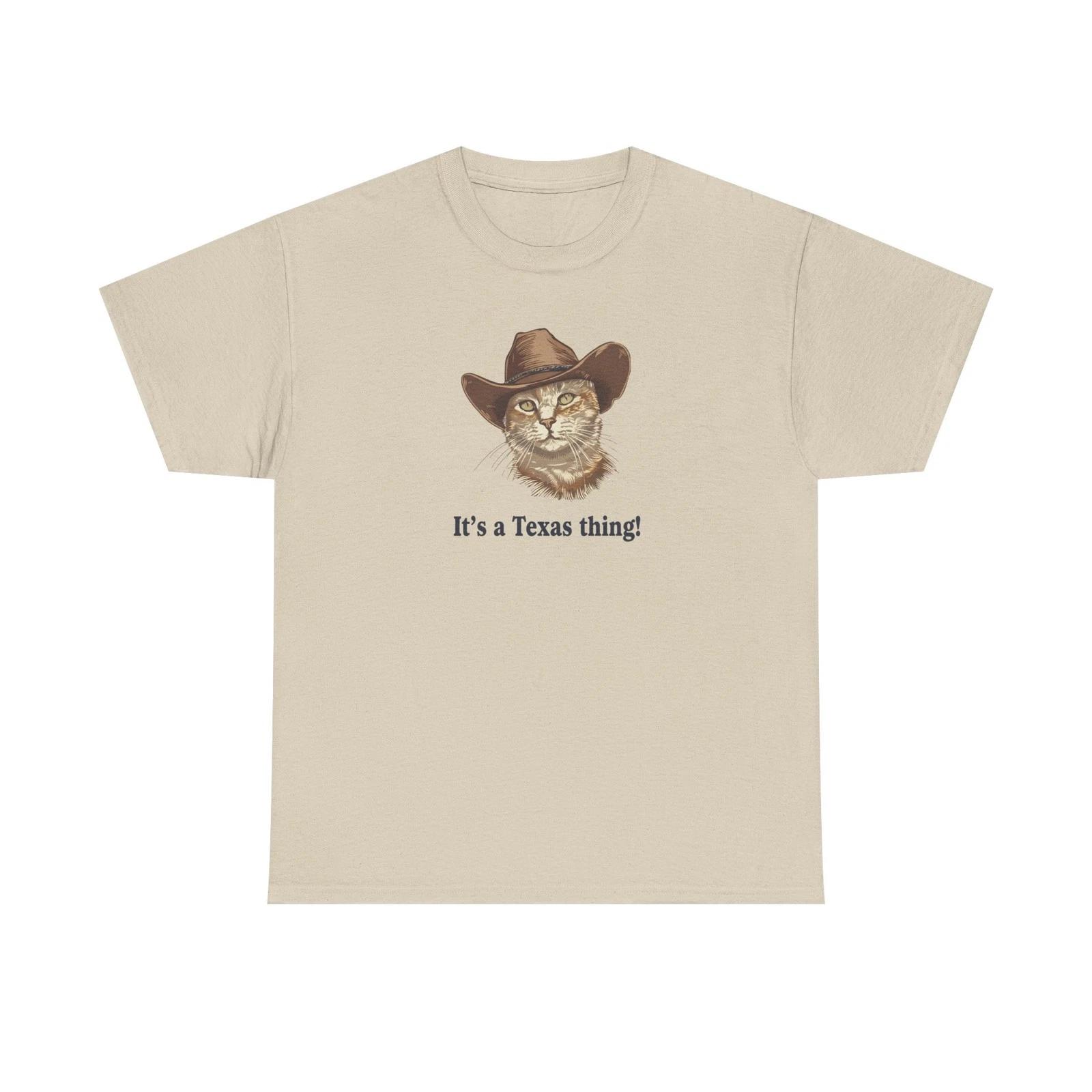 Unisex Funny Texas Cat Design, Funny Texas T-Shirt, Gift for Cat [...] L