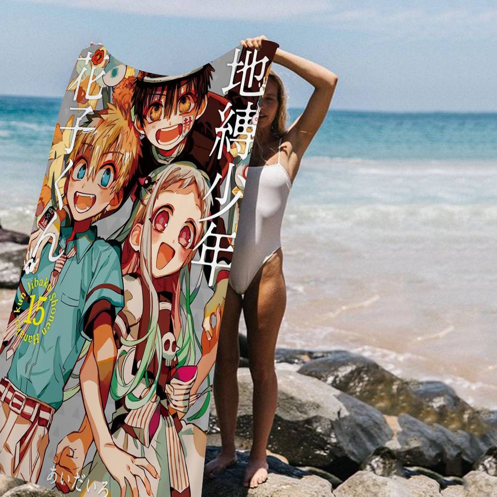 Animation T-Toilet-bound Hanako-kun Microfiber Beach Towel Mountain Climbing Yoga Beach Swimming Running Absorbent Soft Towel