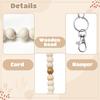 BeYumi 5Pcs Wooden Beaded Lanyards for ID Badges Women Teacher Lanyard with ID Holder School Work Female Accessories Gift