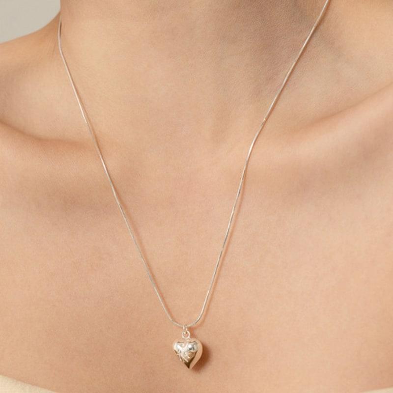 

TATIANA (925 Silver) Mild Heart Snake Chain Necklace NZ2116 Gold Plated