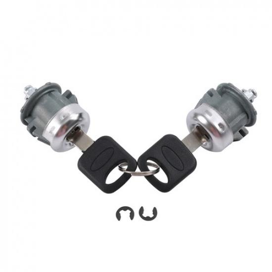 2 Pcs Door Lock Cylinder & Keys Fits For Ford Expedition Excursion 7C3Z1521990A