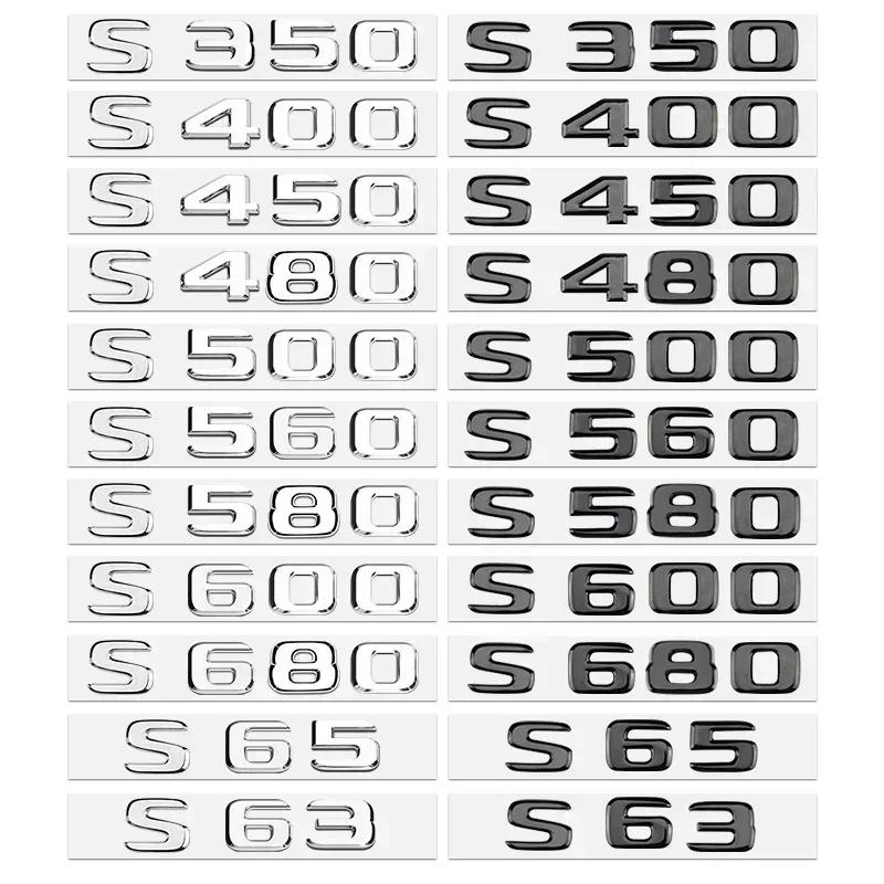 3D Flat Font Letters S480 S680 S63 G550 G65 4MATIC V8 Emblem for Mercedes Benz AMG G S Class Car Trunk Nameplate Logo Sticker NZ0
