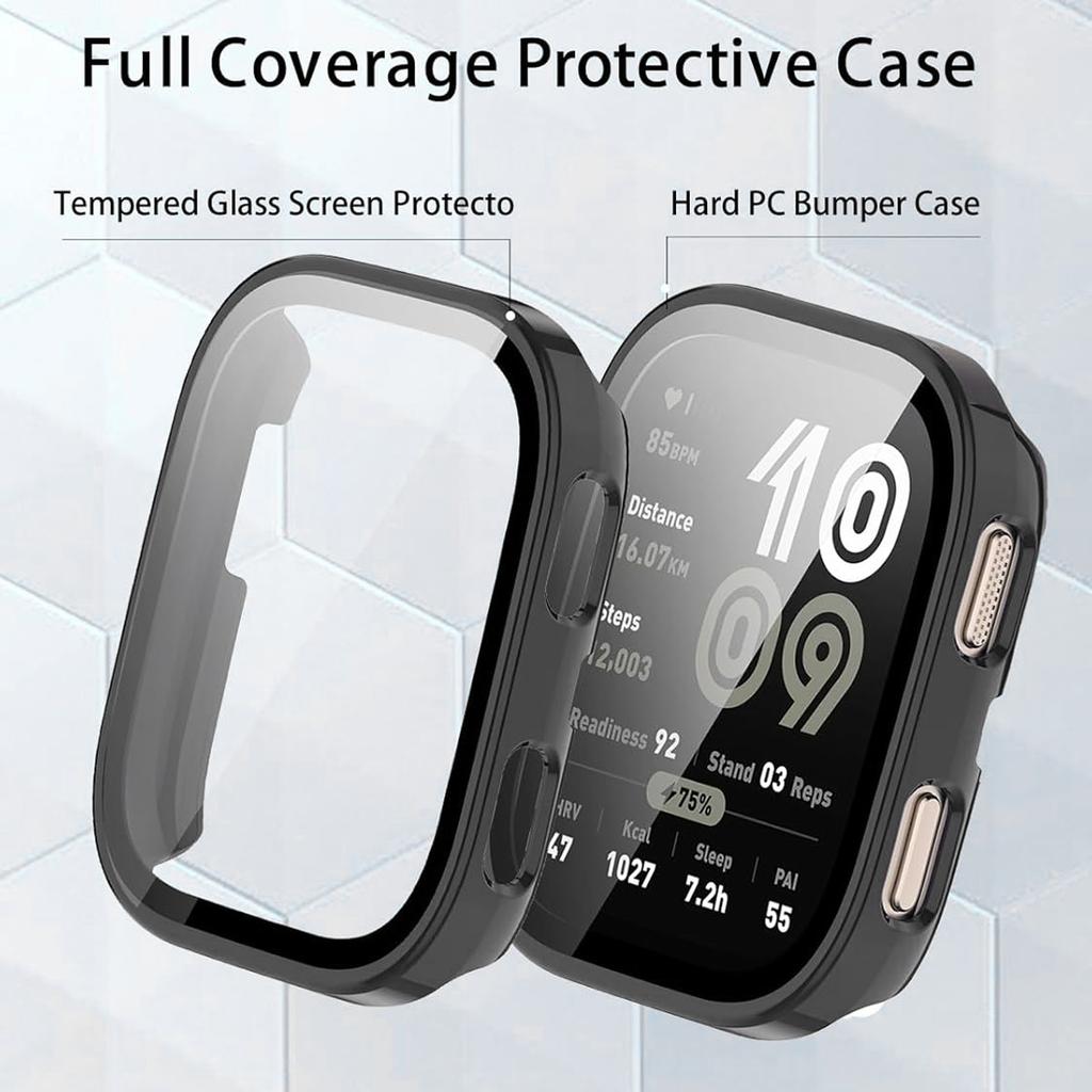 Pouzdro na PC + Sklo pro Amazfit Bip 6 Ochranná fólie proti poškrábání Nárazník Tvrzené sklo Kryt chrániče obrazovky pro Amazfit Bip6 Příslušenství