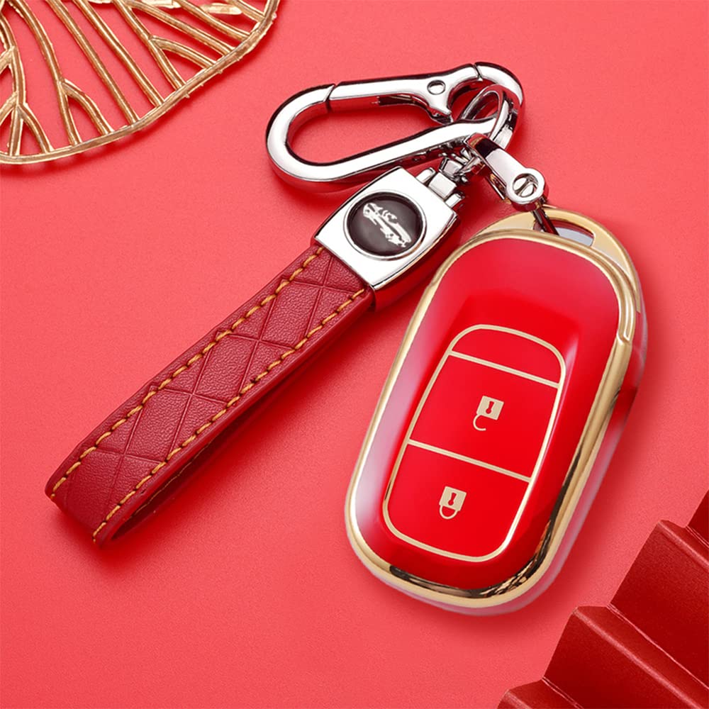 KUNIO Honda Exclusive Key Holder, Key Case, Silicone, Stylish, For HONDA Civic Smart Key