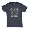 Mens My Spirit Animal: Sloth T Shirt Funny Lazy Slow Sarcastic Graphic Novelty