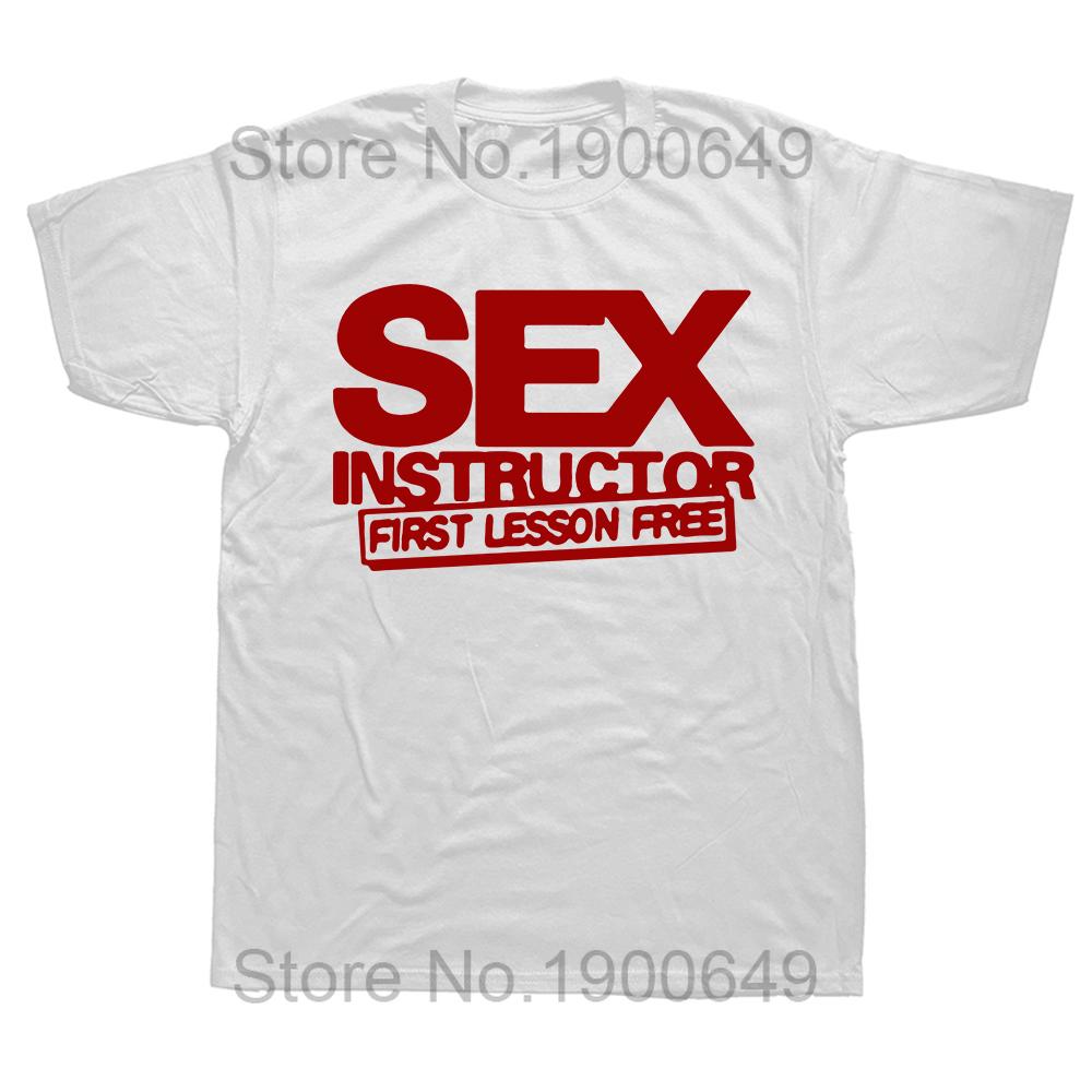 Maglietta Estiva Divertente con Stampa Istruttore di Sesso Scherzo Umoristico Girocollo Manica Corta Casual Unisex Maglietta Hip Hop Streetwear Magliette per Adulti