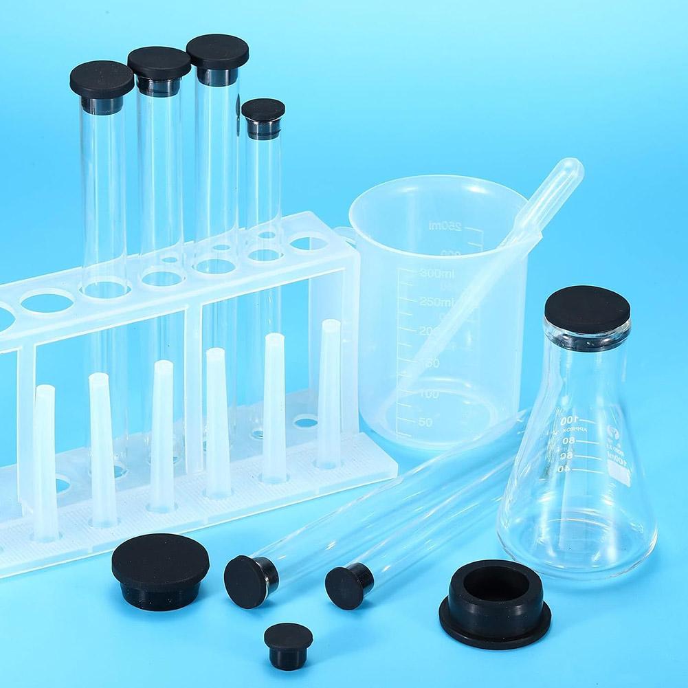 2026 12Pcs Soft Silicone Rubber Plugs= For 9-14mm Holes Durable= Flexible Stoppers Laboratory And Household Applications