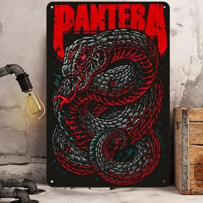 1 Stück, Rock Heavy Metal Musik Tattoo Poster Vintage Metall Aluminium Schild, Vintage Plakette Dekoration, Hängende Plakette