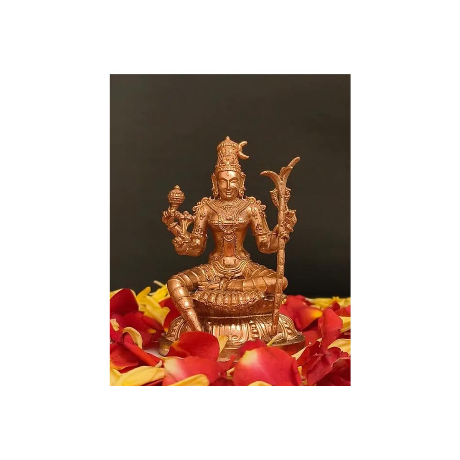 Lalithambikai Idol, Lalitha Devi Idol Made Of Pure Copper, God Statue, Bronze