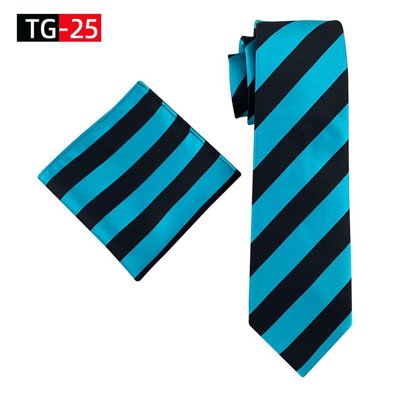 2025 New Elegant British Plaid Men's Tie and Pocket Square Set