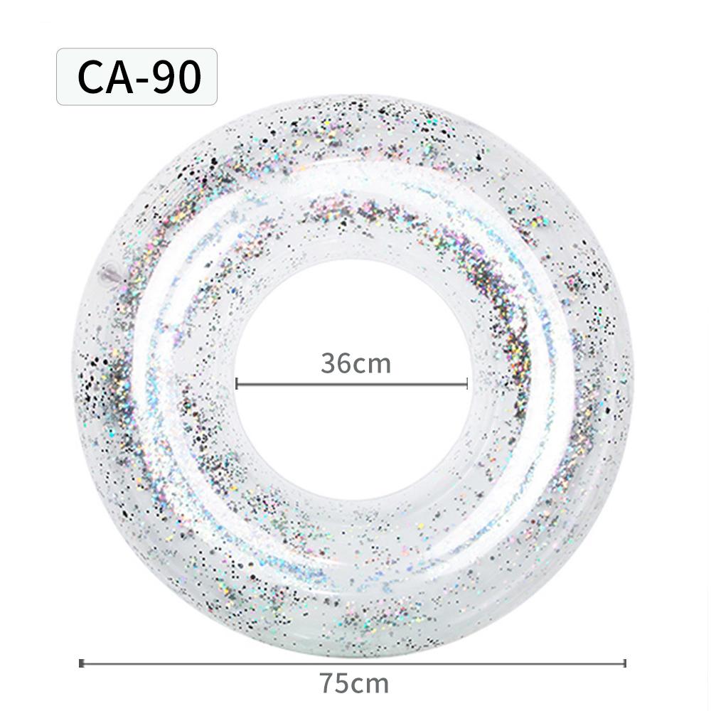 Transparent Glitter Pool Foats Swimming Ring Adult Children Inflatable Pool Tube Giant Float Boys Girl Water Fun Toy Swim Laps
