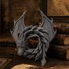 Design Dettagliato Ghirlanda 3D Ornamento Drago Creativo, Decorazione Realistica Rotonda, Ornamento Artigianale Natalizio Elegante Decorazione da Desktop per Casa Interni,