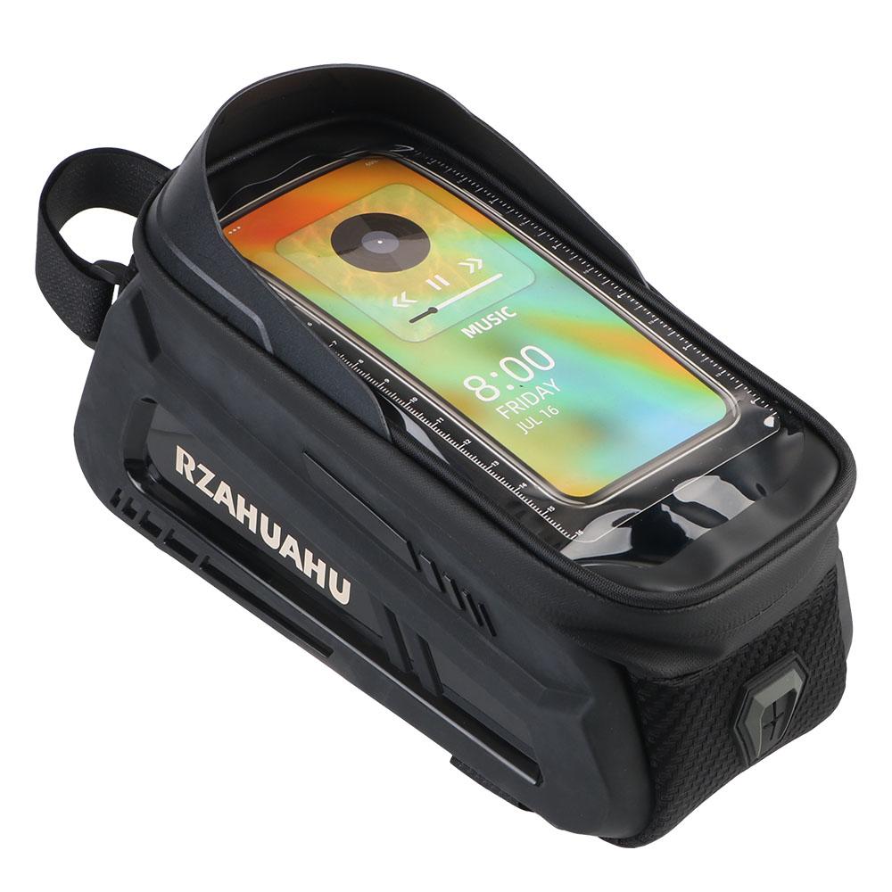 

Сумка для горного велосипеда, дорожного велосипеда, водонепроницаемая велосипедная сумка с сенсорным экраном, сумка на верхнюю трубу рамы с козырьком от солнца, велосипедная сумка, чехол для телефона, аксессуары для велосипеда чёрный