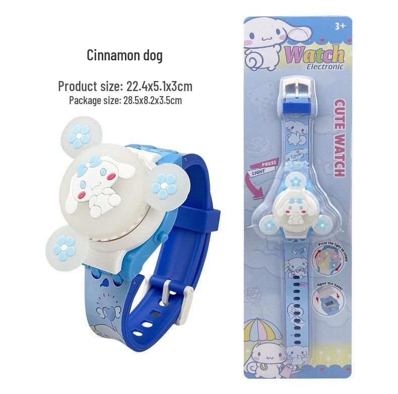 Deluxe Children's Cartoon Music Watch with Colorful Luminous Rotating Gyro - Electronic Toy Gift