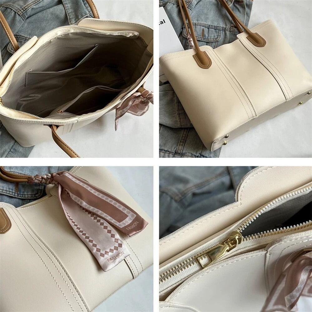 Silk Scarf One Shoulder Bag Korean Style Women Handbag Storage Pouch Tote Bag Shopping