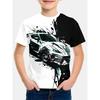 Boys' T-shirt Short Sleeved Fashionable Racing Pattern Summer Casual Street Wear Children's Clothing