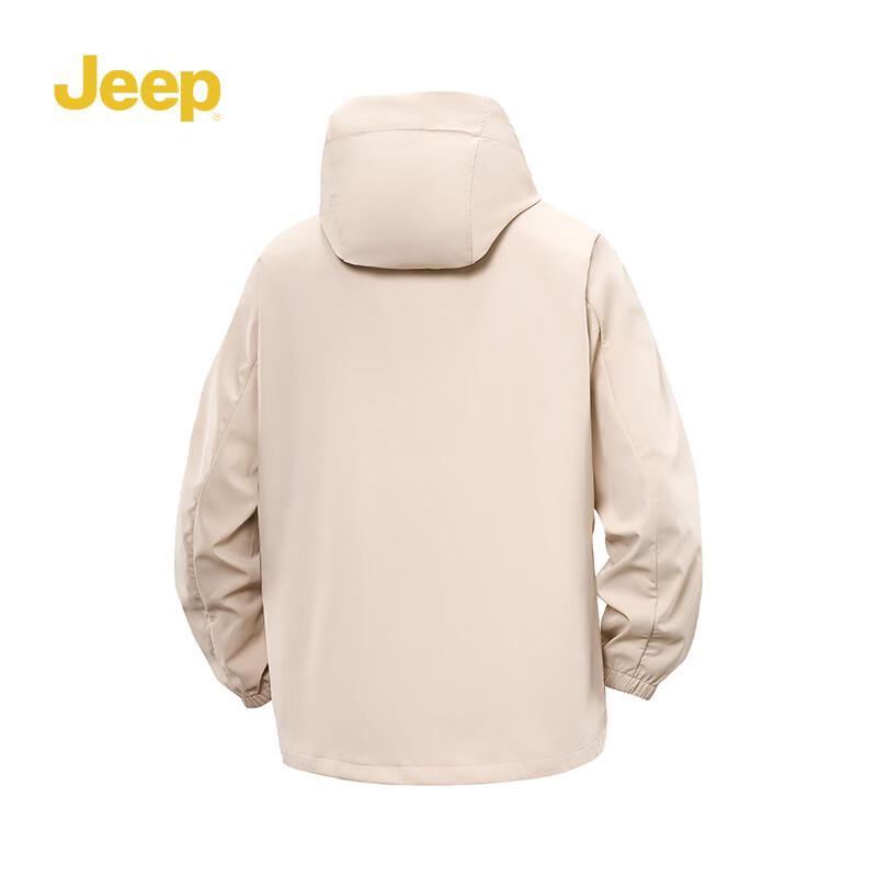 JEEP Men's Hooded Outdoor Windproof Rain Jacket