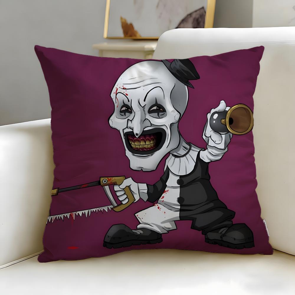 classic movie Terrifier Cushion Cover Soft  EasyWash Pillow Case  Versatile for Couch Bed Travel and Office