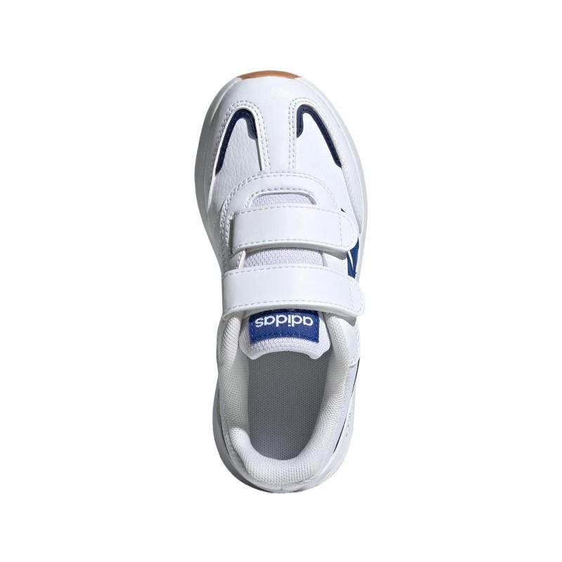 Adidas TENSAUR Abrasion Resistant Low Top Kids Lifestyle Shoes White/Royal Blue/Dark Blue Kids' Sneakers JH9255