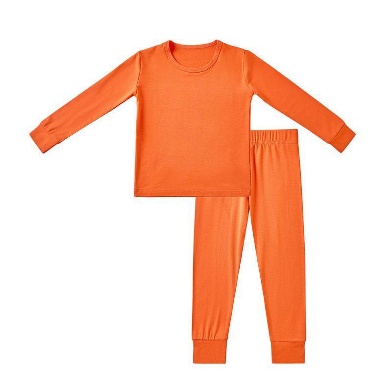 1-12 år Barn Ensfarvet Genser og Bukser Pyjamassett Casual Loungewear