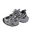 Soft Leather Version~ 4CM Shock-absorbing Thick-soled Mesh Women's Spring and Summer 2025 New Light Sports Couple Dad Shoes