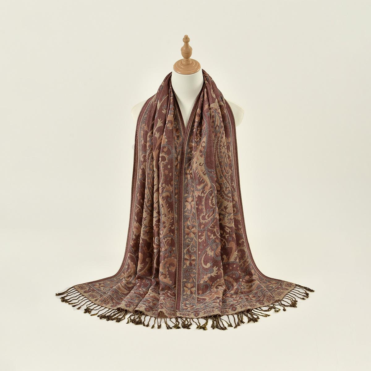 Этнический стиль кешью вышитый полиэстер длинное полотенце универсальная мода высокое качество женская дорожная шаль 190*70cm