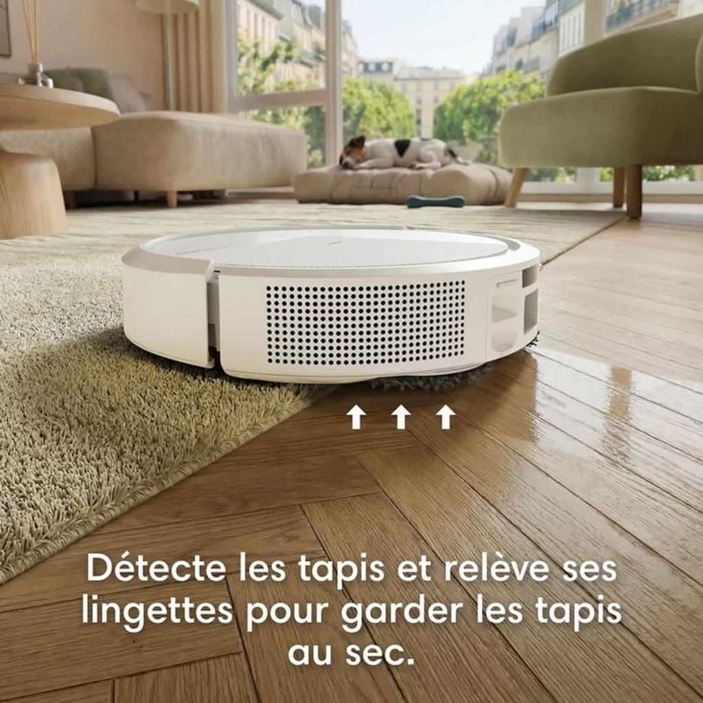 iRobot Roomba Plus 415 Combo Robot + AutoWash - 20KPa - Base Multifonction - Lavage des lingettes - Séchage à l'air Chaud - LiDAR