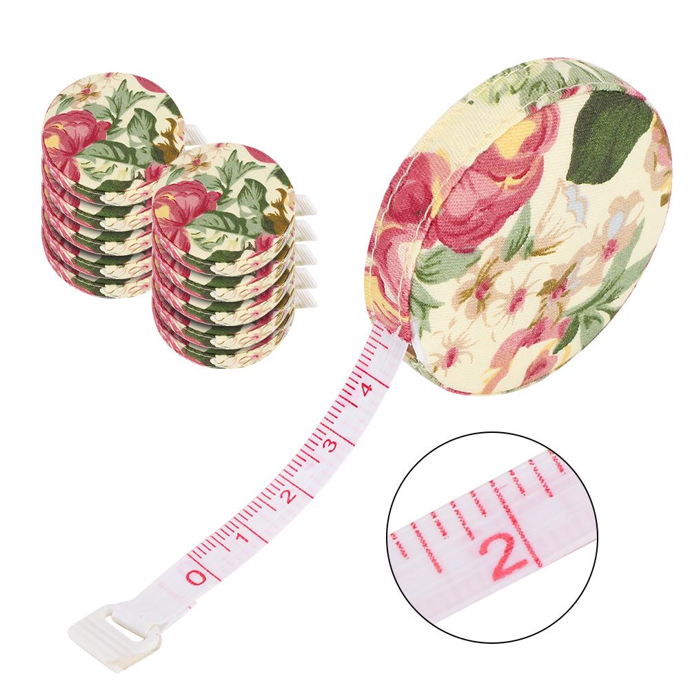 10PCS Retractable Ruler Cloth Measure Tailor Sewing Flexible Tape Body Measuring Tool