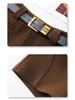 Women's 2024 High-Waist Khaki Wide-Leg Pants & A-line Shorts Set for Autumn/Winter