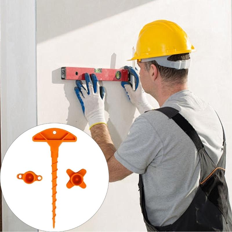 High Visibility Orange Caulk Guns Nozzle Cleaner Helical Design Plastic Construction Multi Purpose Unclogging Tool