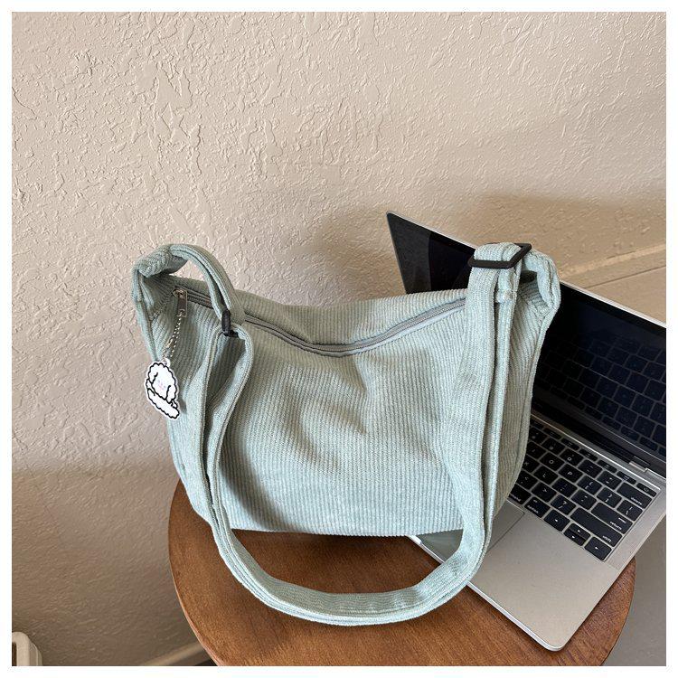 Corduroy Korean-Chic Literary Crossbody Bag for Women