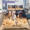 1PC Horse Bedding Quilt Set Quilt Cover Pillowcase Home Decoration Birthday Gift (1 * duvet cover + 2 * pillowcase, without core)