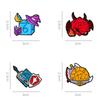 Face Dice Metal Enamel Brooch Personality Fashion D20 DnD Dice Game Badge Pin Cartoon Unique Costume Backpack Jewelry Gift