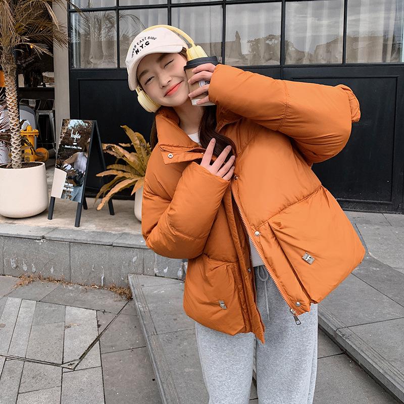 

Короткий пуховик женский зимний новый с утолщенной свободной пуховой хлопковой курткой XXL