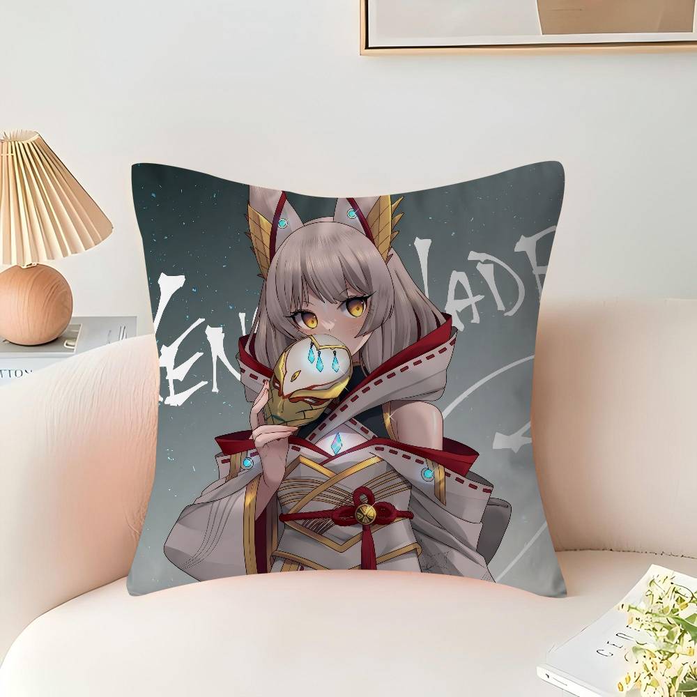 Nia Xenoblade Anime Pillow Covers Cartoon Sofa Decorative Home Double-sided Printing Short Plush Cute Cushion Cover