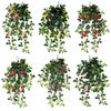 90cm Artificial Basket Flower Silk Rose Fake Garland Vine Ivy Home Hanging Decor